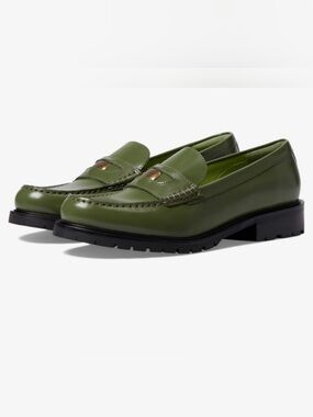 Free People Liv Loafers Serpent Green Size 39